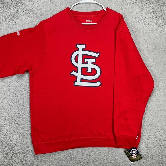St. Louis Cardinals Crewneck Sweatshirt Adult 2XL Red Pullover Mens Stitches NEW - Picture 1 of 9